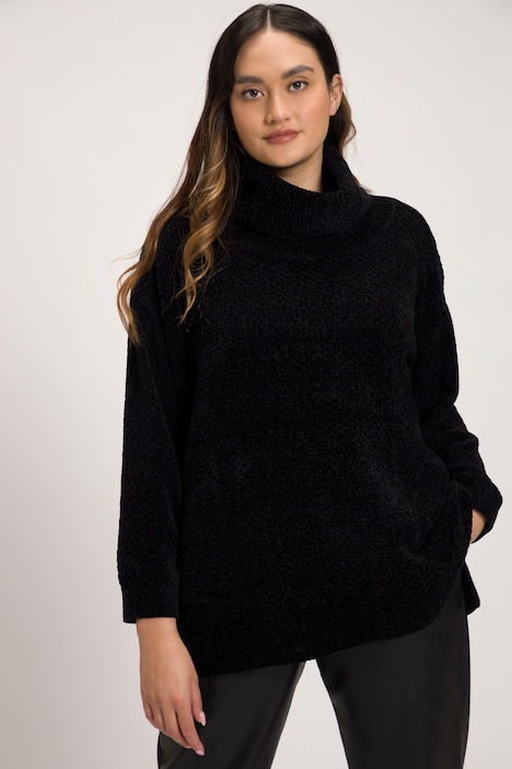 cykel Editor Væsen Chenille-sweater, oversized med højhalset krave og lange ærmer | yderligere  pullovere | Pullovere