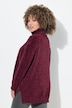 Chenille-sweater, oversized med højhalset krave og lange ærmer