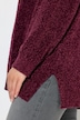 Chenille-sweater, oversized med højhalset krave og lange ærmer