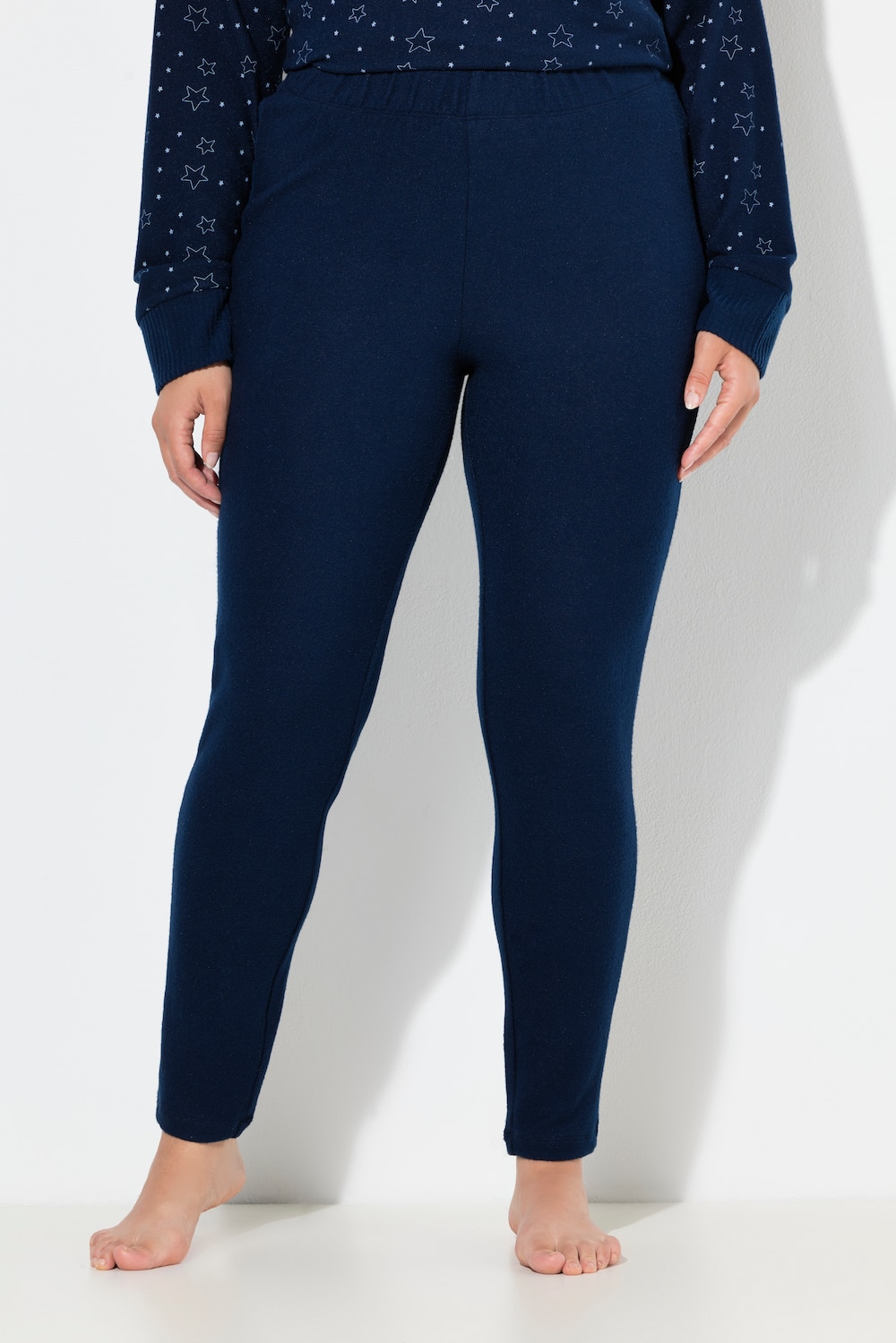 Große Größen Loungewear-Leggings, Damen, blau, Größe: 54/56, Polyester/Viskose, Ulla Popken
