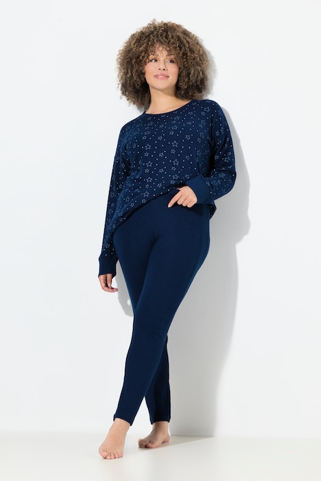 Loungewear-Leggings, Seitenstreifen, Elastikbund