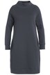 Teplákové šaty, A střih, stojáček, dlouhé rukávy, biobavlna