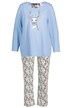 Pyžamo, dvojdílné, kulatý výstřih, 3/4 rukávy