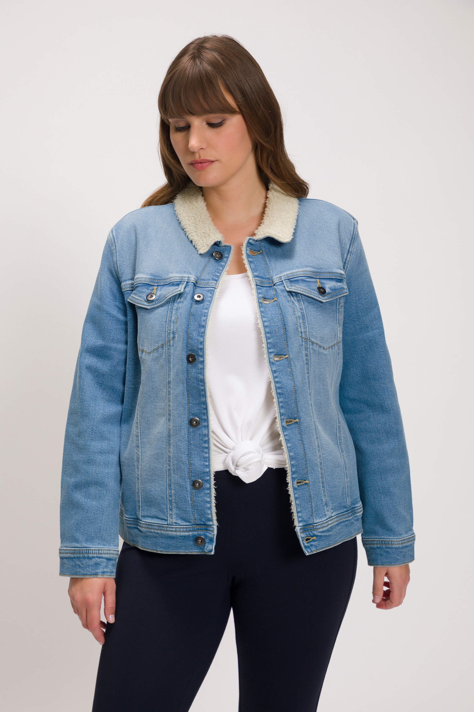 Ulla Popken Damen große Größen Jeans Jacke 810358