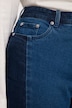 Pantalones vaqueros Mom, anchos, cintura alta, costuras largas, mezcla de tejidos vaqueros