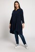 Cordkleid, A-Linie, Tunika-Ausschnitt, Langarm