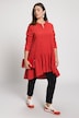 Cordkleid, A-Linie, Tunika-Ausschnitt, Langarm