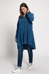 Cordkleid, A-Linie, Tunika-Ausschnitt, Langarm