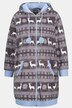 Nordic Print Zip Front Plush Bathrobe