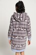 Nordic Print Zip Front Plush Bathrobe