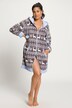 Nordic Print Zip Front Plush Bathrobe