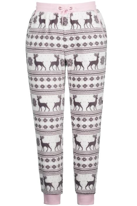 Domácí kalhoty, plyš, norský vzor, elastický pas