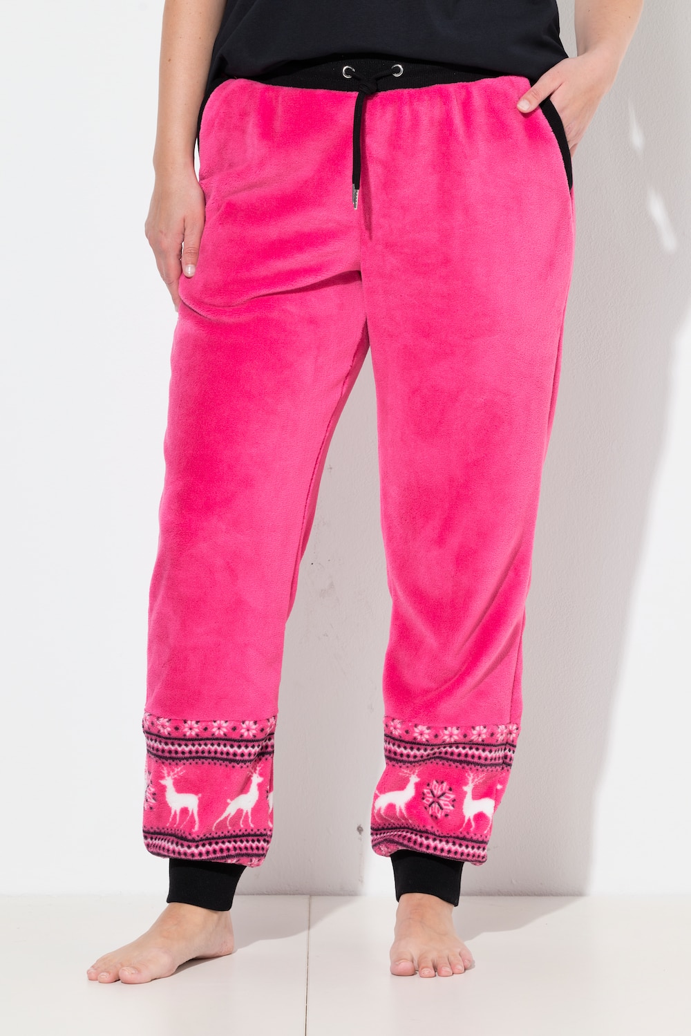 Große Größen Homewear-Hose, Damen, rosa, Größe: 50/52, Polyester, Ulla Popken