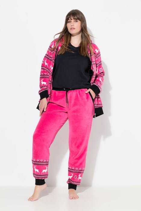 Homewear-Hose, Plüsch, Norweger, Elastikbund