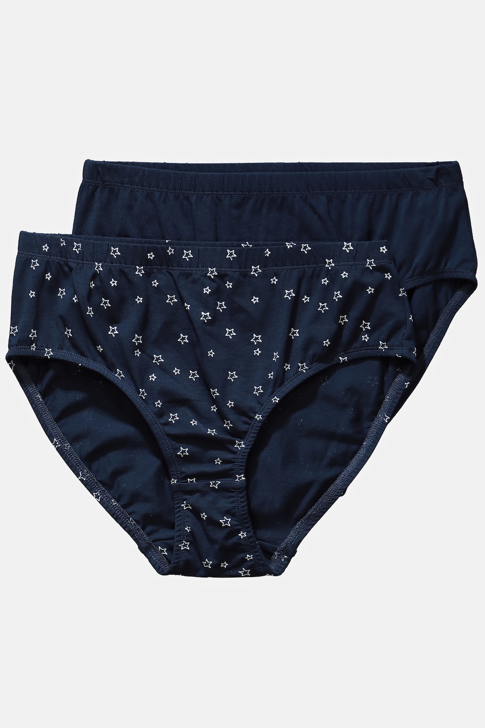 2 Pack of Eco Cotton Stretch Panties - Stars, Solid