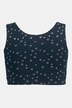 Staniczek w gwiazdki, okrągły dekolt, bio-bawełna