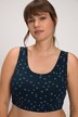 Staniczek w gwiazdki, okrągły dekolt, bio-bawełna