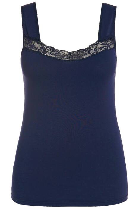 Spodní košilka, krajkové lemování, hranatý výstřih