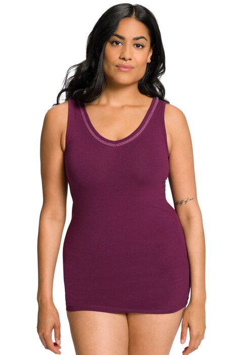 Spodní košilka, děrovaná krajka, výstřih do V