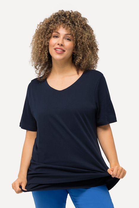 Tee-shirt long femme grande taille couvre fesses