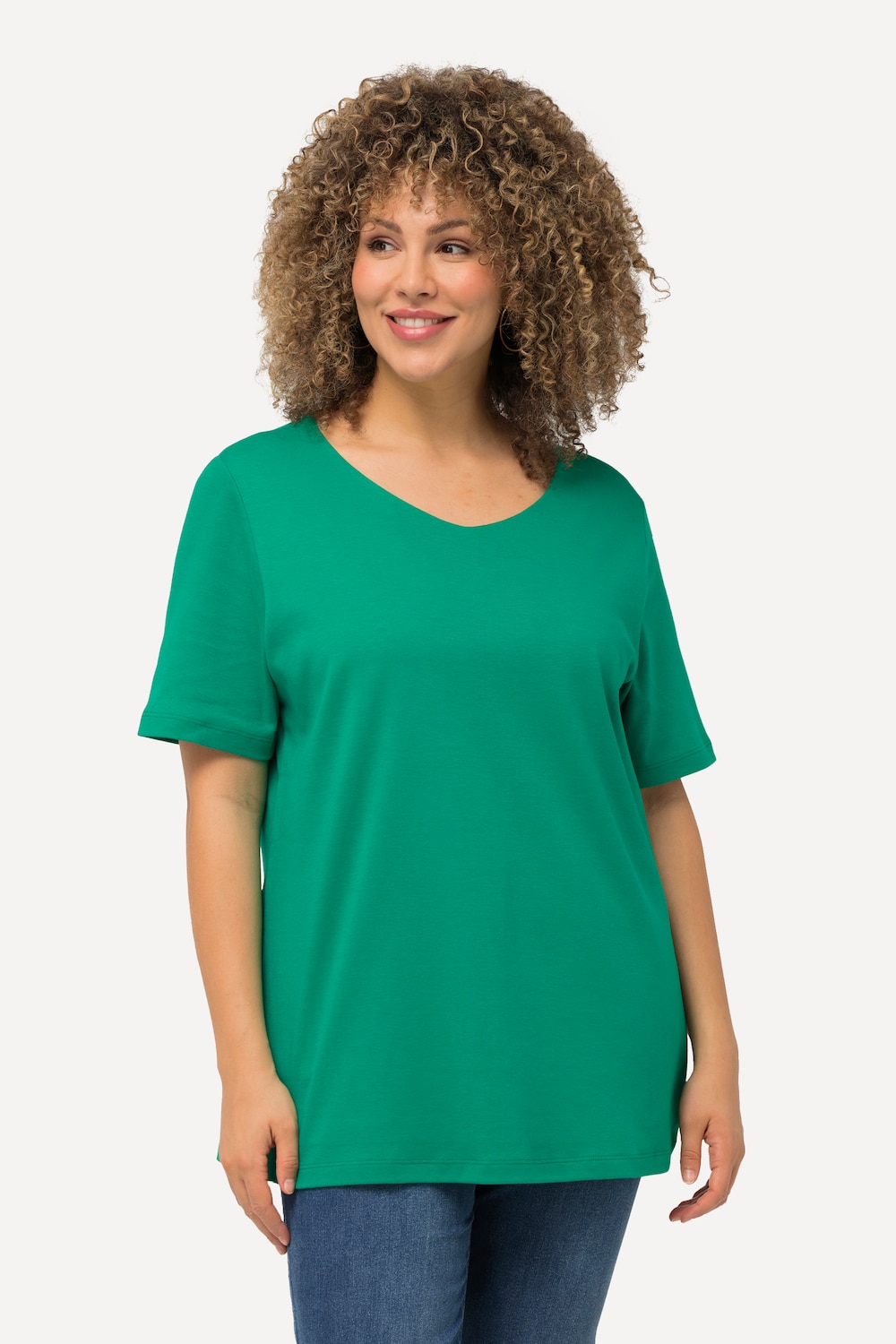 Große Größen Shirt, Damen, grün, Größe: 54/56, Baumwolle, Ulla Popken