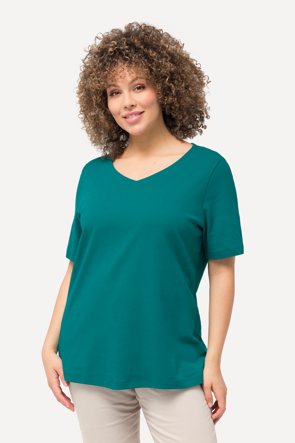 Große Größen Shirt, Damen, grün, Größe: 54/56, Baumwolle, Ulla Popken