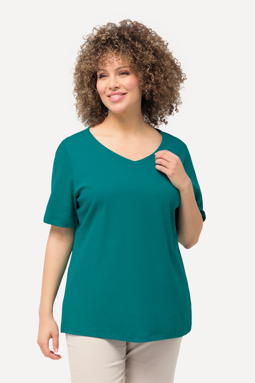 Große Größen Shirt, Damen, grün, Größe: 58/60, Baumwolle, Ulla Popken