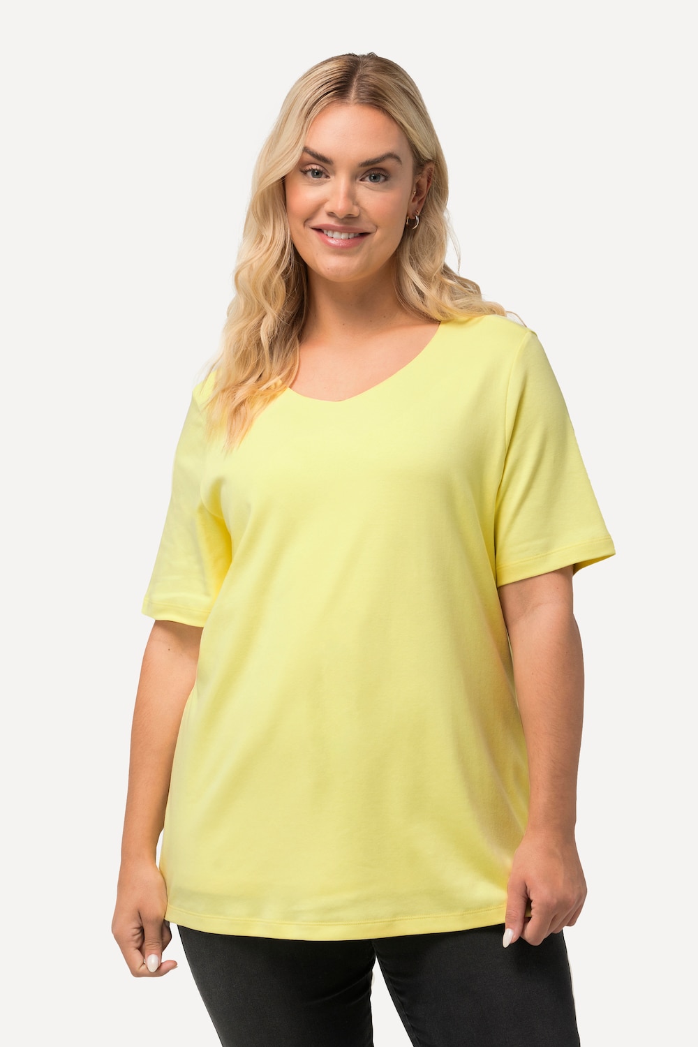 Thumbnail - Große Größen Shirt, Damen, gelb, Größe: 54/56, Baumwolle, Ulla Popken