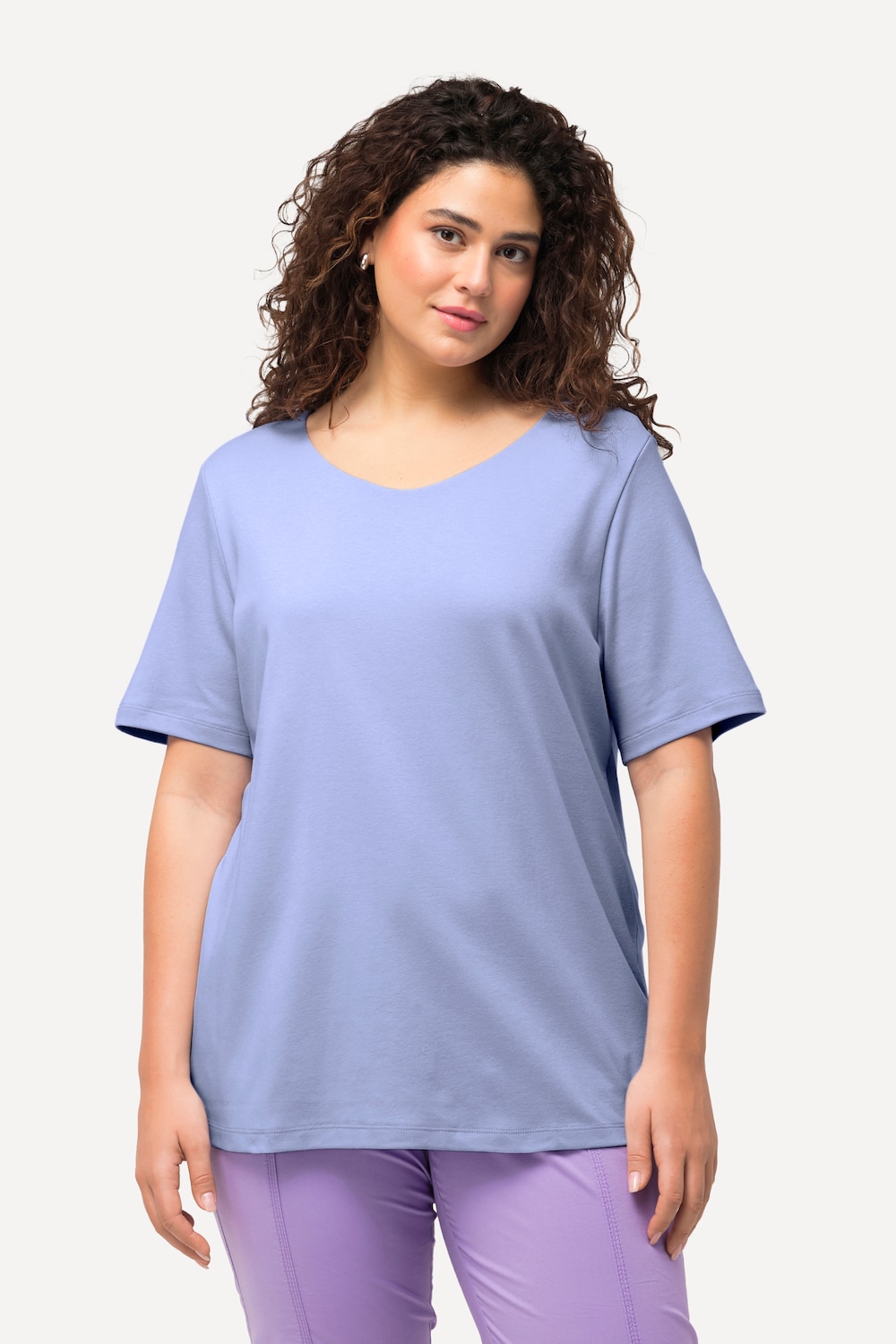 Große Größen Shirt, Damen, blau, Größe: 54/56, Baumwolle, Ulla Popken