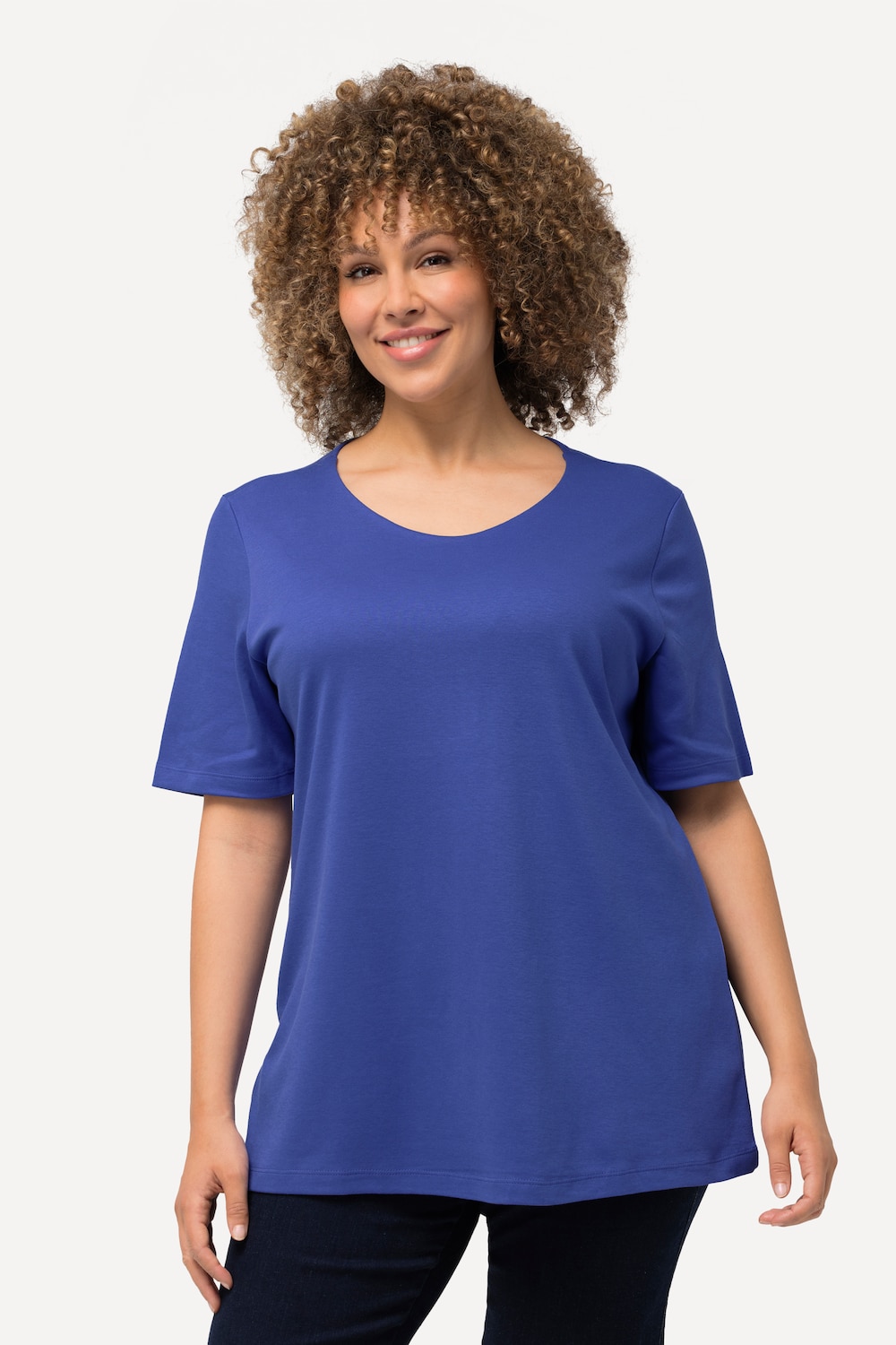 Große Größen Shirt, Damen, blau, Größe: 54/56, Baumwolle, Ulla Popken