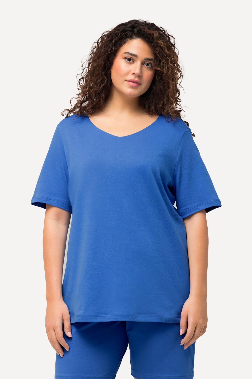 Thumbnail - Große Größen Shirt, Damen, blau, Größe: 62/64, Baumwolle, Ulla Popken