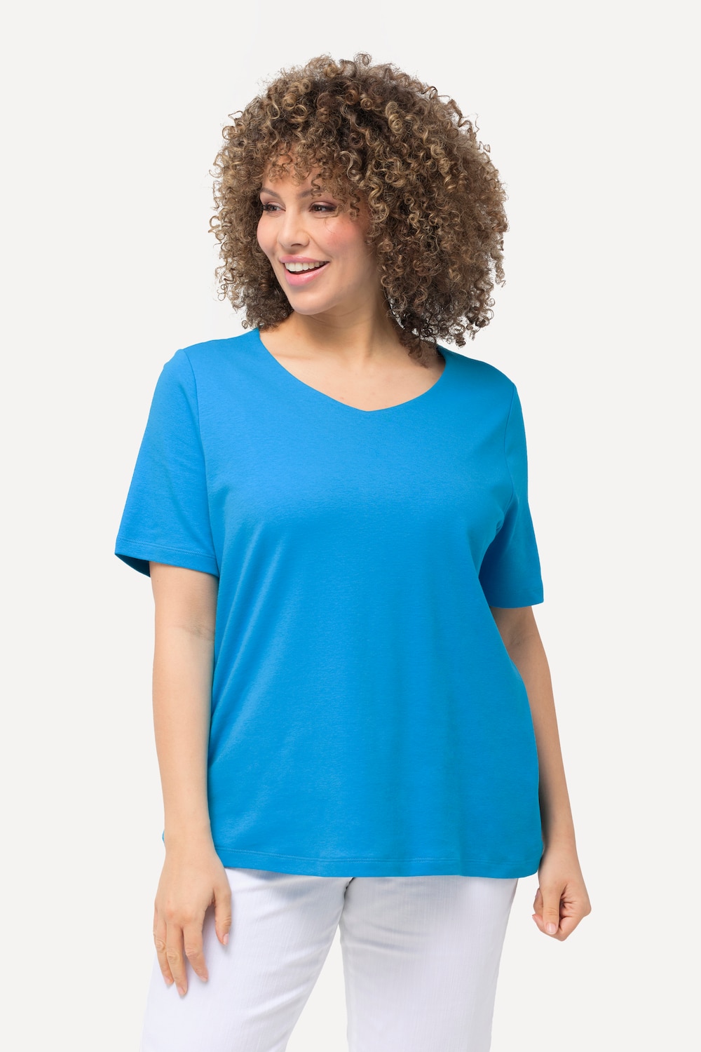 Große Größen Shirt, Damen, türkis, Größe: 42/44, Baumwolle, Ulla Popken