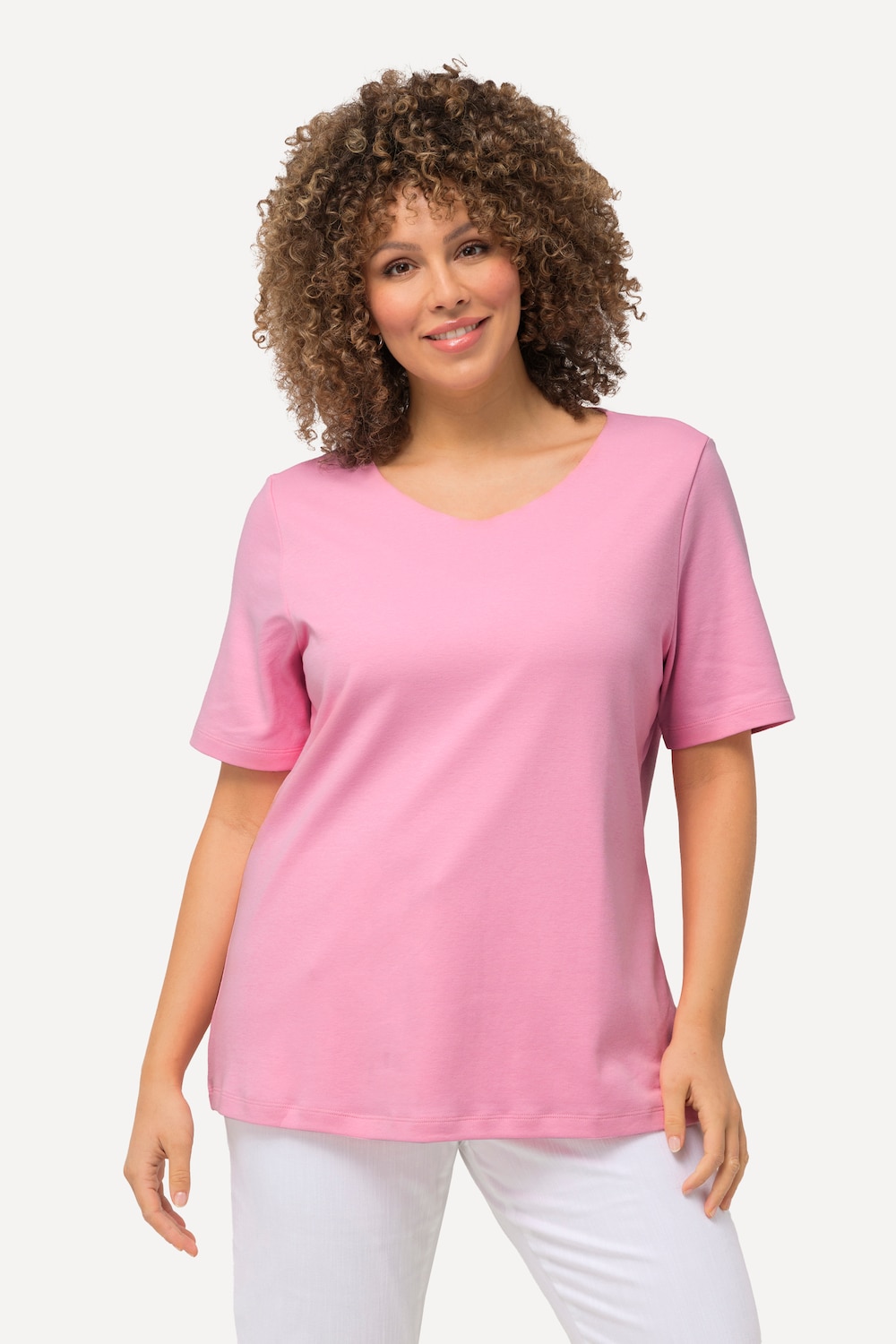 Thumbnail - Große Größen Shirt, Damen, rosa, Größe: 50/52, Baumwolle, Ulla Popken