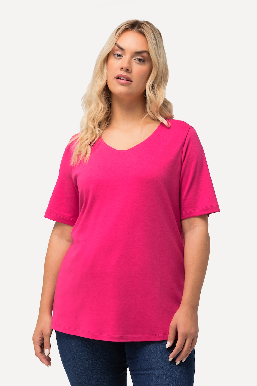 Thumbnail - Große Größen Shirt, Damen, rosa, Größe: 42/44, Baumwolle, Ulla Popken