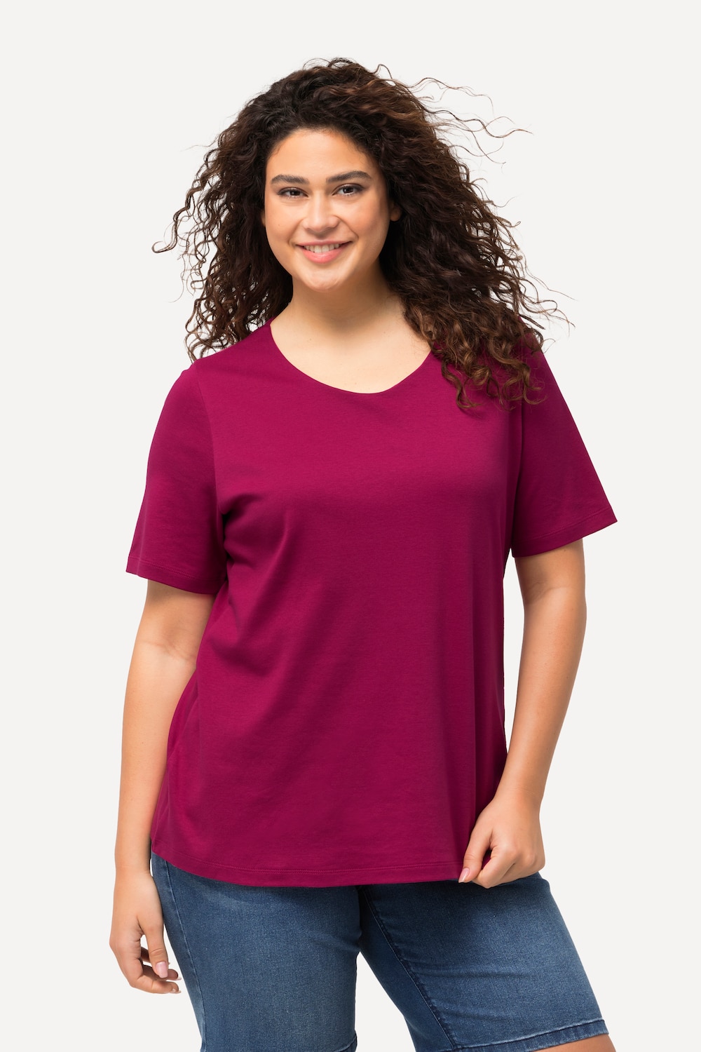 Große Größen Shirt, Damen, rosa, Größe: 54/56, Baumwolle, Ulla Popken