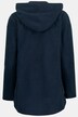 Long-Fleecejacke, Kapuze, Langarm, seitliche Saum Zipper