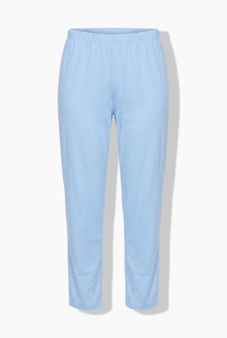 Pyjama, holle zoom, golvende randen, ronde hals, lange mouwen