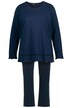 Pyžemo, lemovací steh, vlnité okraje, kulatý výstřih, dlouhé rukávy