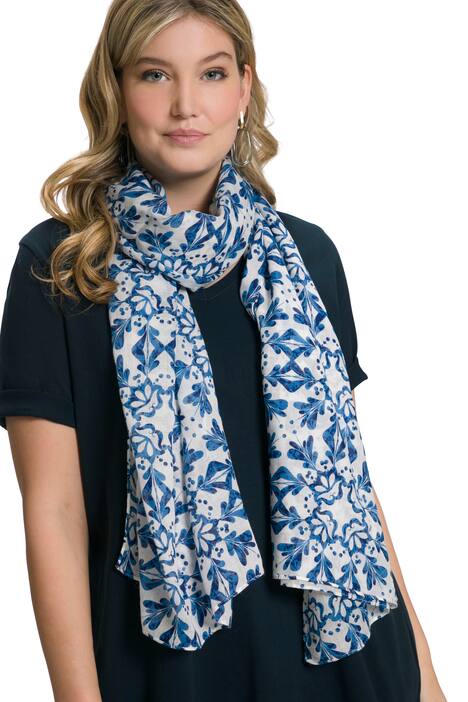 Šál, ornamentální potisk, lehký materiál