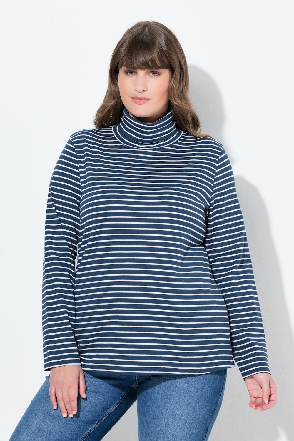 Große Größen Shirt, Damen, blau, Größe: 42/44, Baumwolle, Ulla Popken