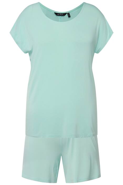 Krátké pyžamo, motýl, oversize, kulatý výstřih, krátké rukávy