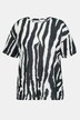T-shirt dal taglio oversize con stampa zebrata, scollo a girocollo e mezze maniche