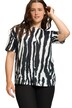 Tričko, oversize, zebra potisk, kulatý výstřih, krátké rukávy