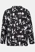 Bluse, grafischer Druck, Hemdkragen, Langarm