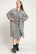 Houndstooth Print Shirt Jacket