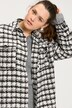 Houndstooth Print Shirt Jacket