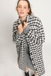 Houndstooth Print Shirt Jacket