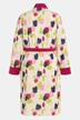 Flower Print Terry Cotton Blend Knit Wrap Bathrobe