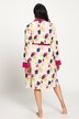 Flower Print Terry Cotton Blend Knit Wrap Bathrobe