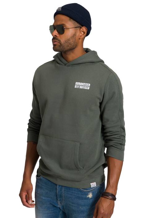 STHUGE mikina s kapucí, Cut & Sewn, dlouhé rukávy, do 8XL